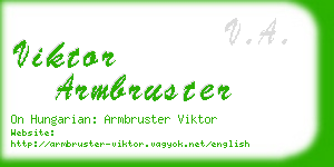 viktor armbruster business card